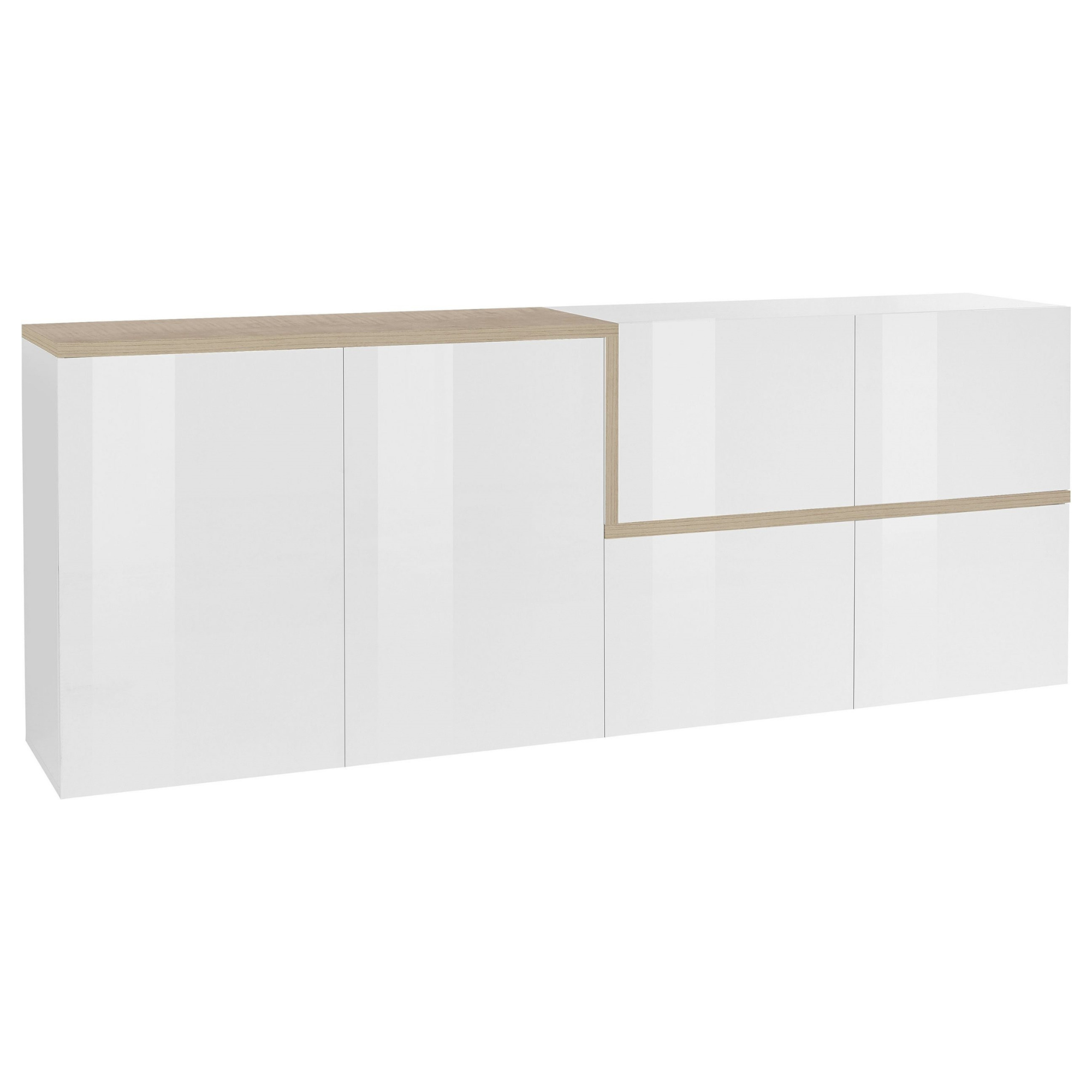 ZEN Modern High-Gloss Sideboard with Push-to-Open Doors - Furniture.Agency