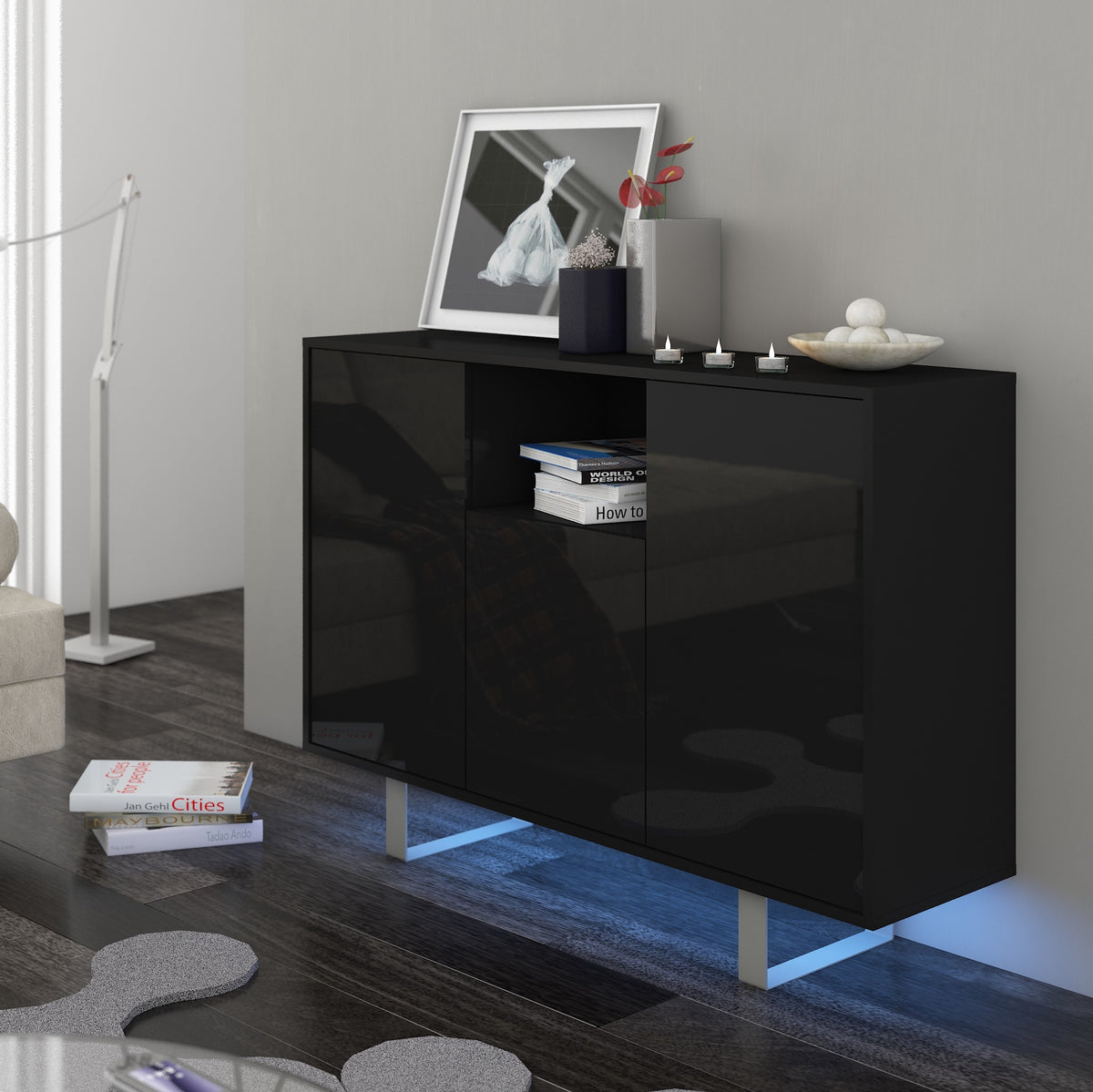 side board white gloss