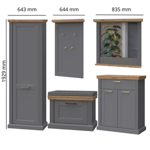 Tara 5-Piece Hallway Set - Furniture.Agency