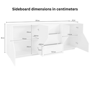 Modern Italian Sideboard Alien - 86.6 inches wide - Furniture.Agency