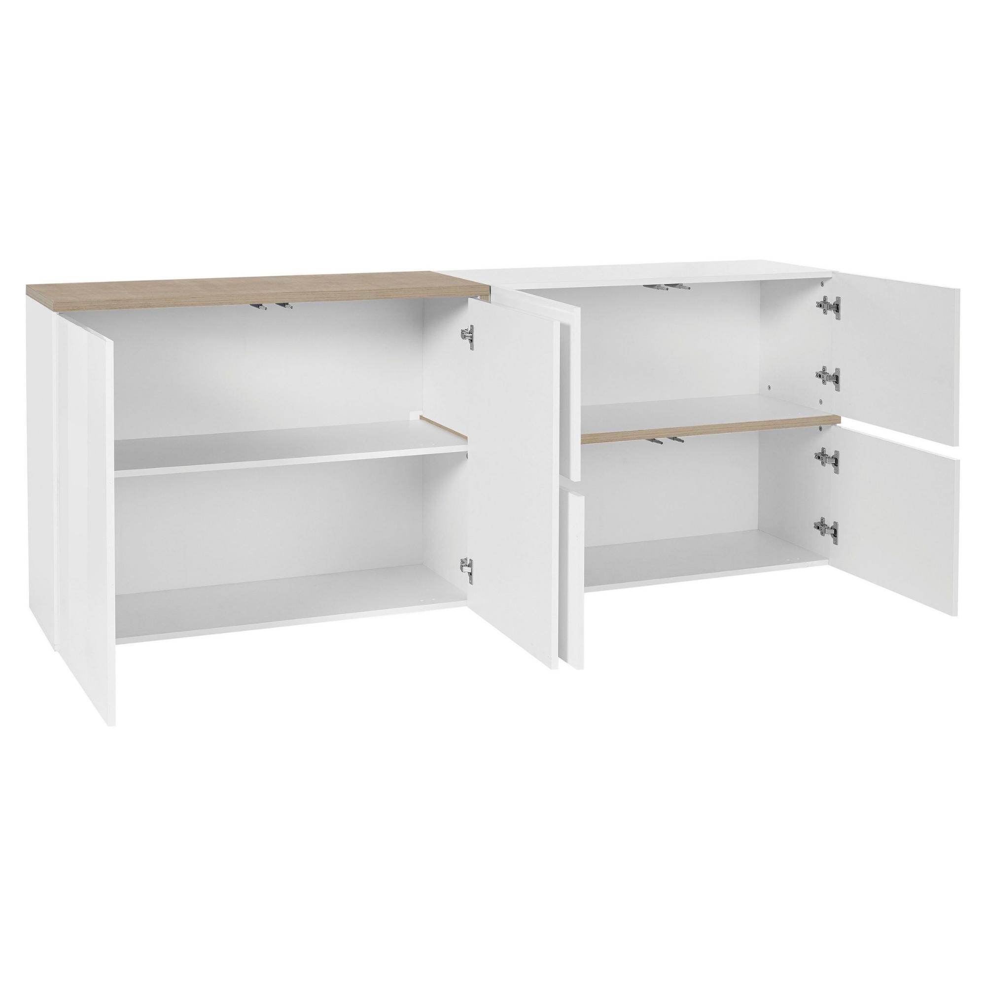 ZEN Modern High-Gloss Sideboard with Push-to-Open Doors - Furniture.Agency