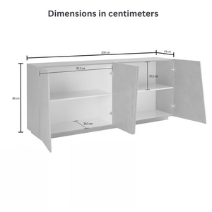 VEGA 4 Door Modern Sideboard - Furniture.Agency
