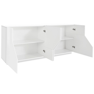 ALIEN Modern White Gloss Sideboard with Abstract Design - Furniture.Agency