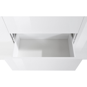 ALIEN Modern White Gloss Sideboard with Abstract Design - Furniture.Agency