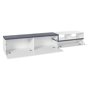 ZEN TV Stand with High-Gloss Finish and Push-to-Open Doors - Furniture.Agency