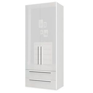 Piano Wardrobe - Geometric Design with Soft-Close Slides and Adjustable Interior - Furniture.Agency