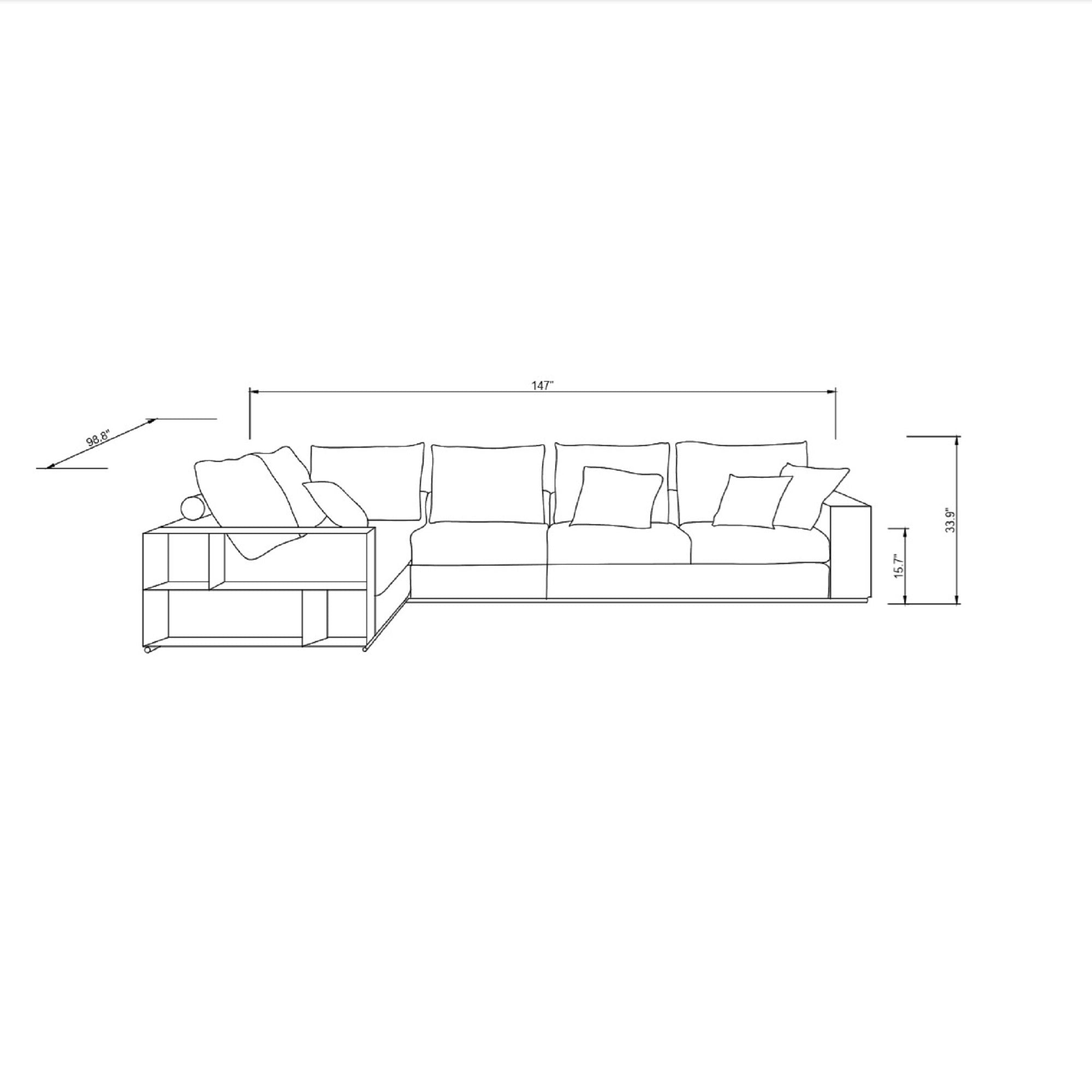 Leone 2-piece L-Shape Sectional - Furniture.Agency