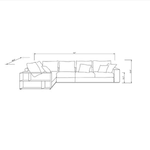 Leone 2-piece L-Shape Sectional - Furniture.Agency