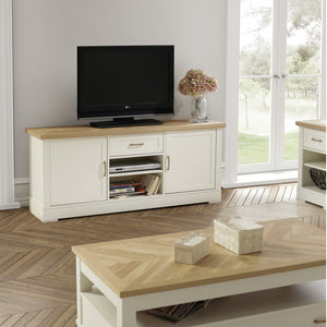 Carson 2 Cabinets 1 Drawer Solid Wood TV Stand - Furniture.Agency