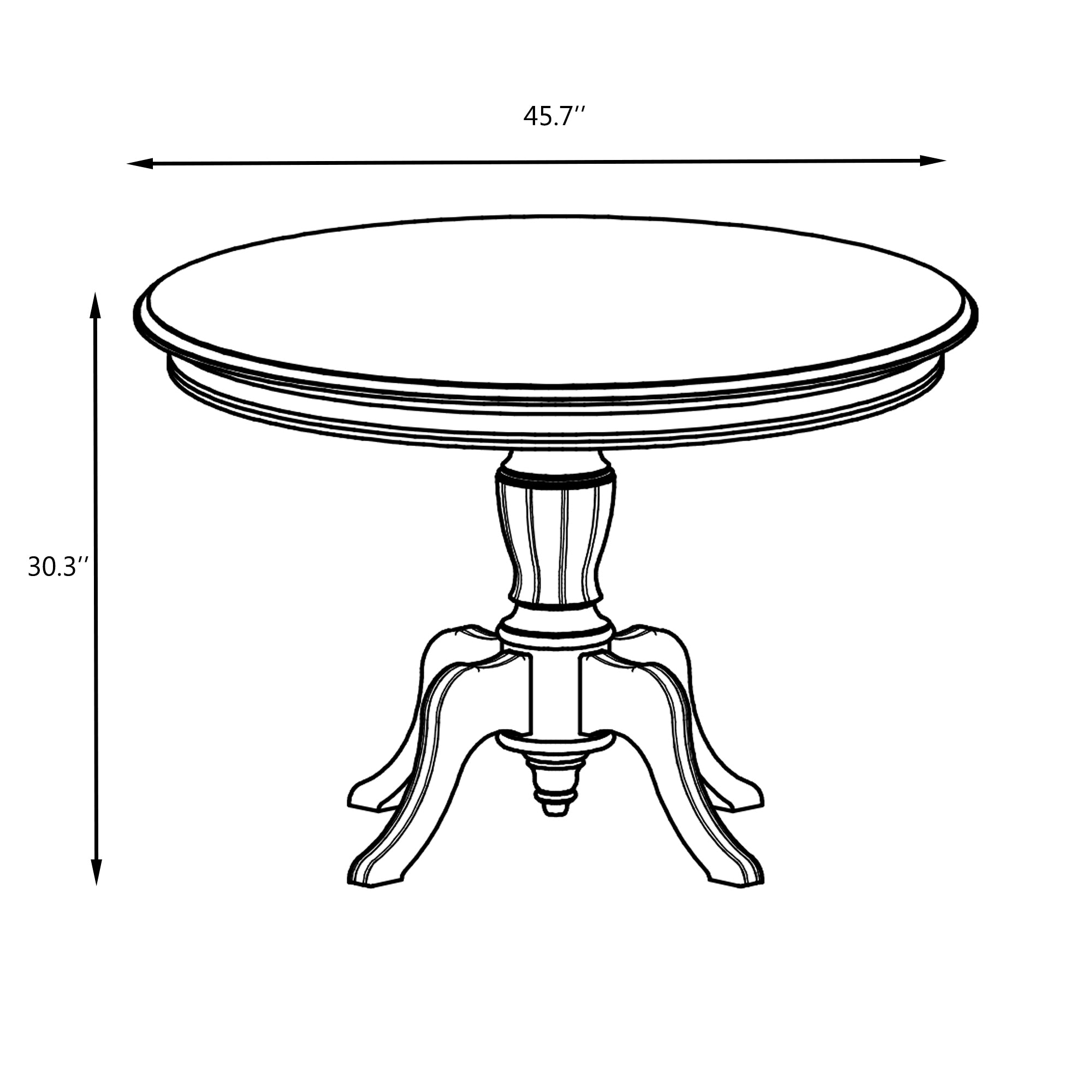 Sofia Round Solid Wood Dining Table - Furniture.Agency