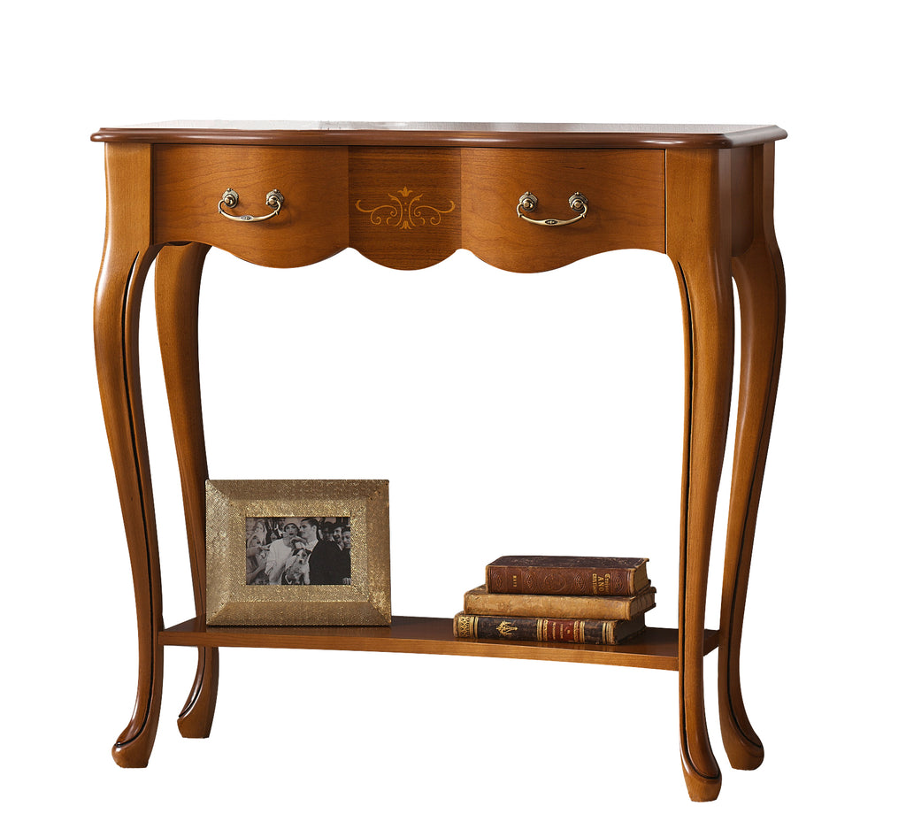 Golen Solid Wood Console Table With Shelf - Furniture.Agency