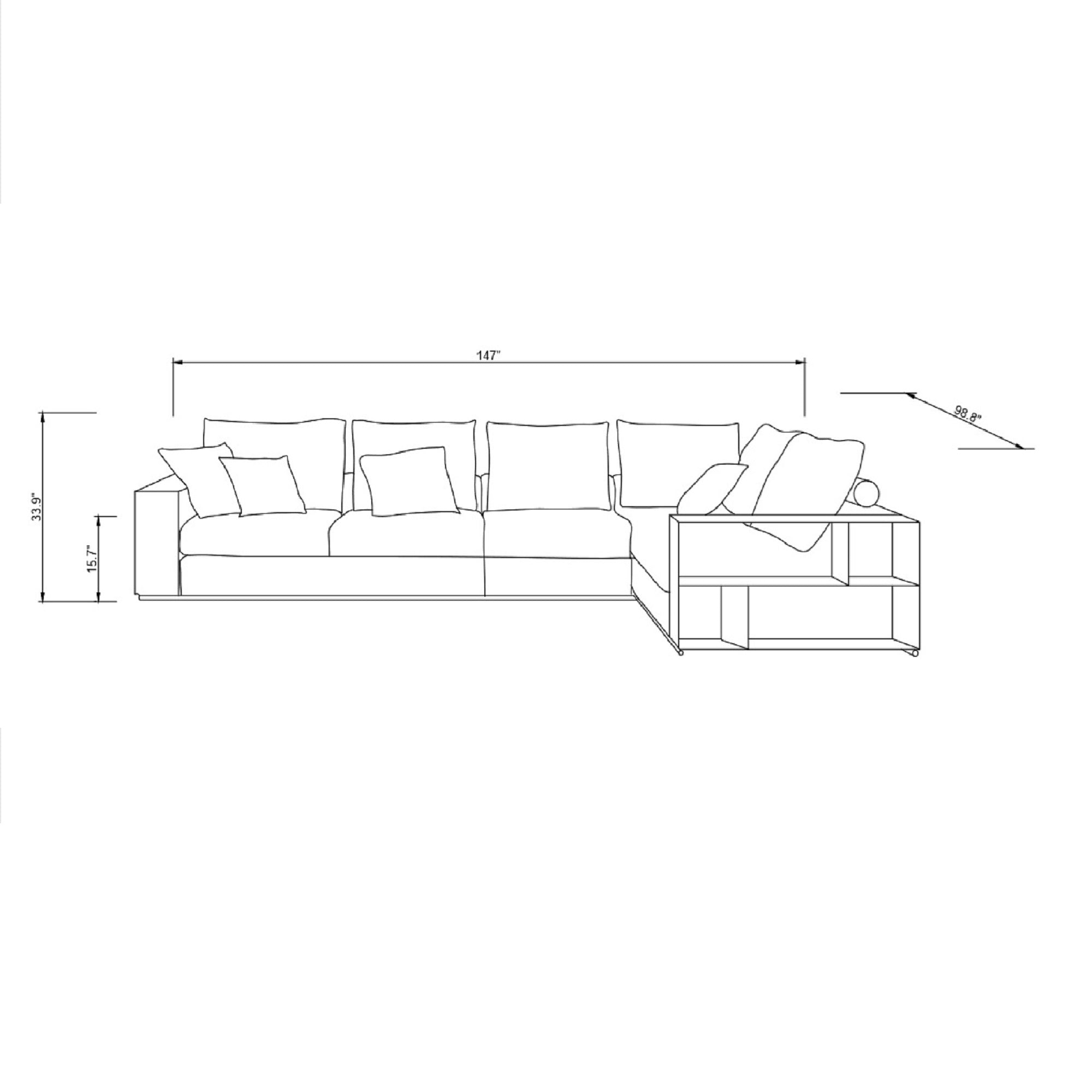 Leone 2-piece L-Shape Sectional - Furniture.Agency