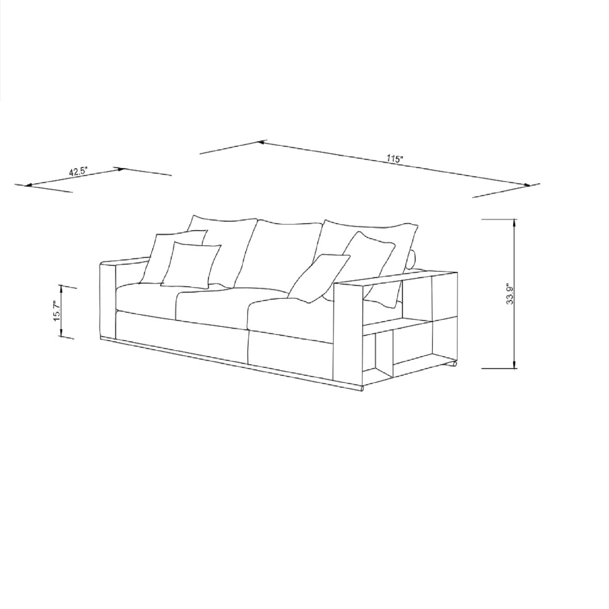 Leone 4 Seater Sofa - Furniture.Agency