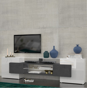 SLAVE 4 Cabinets High Gloss TV Stand, for TVs up to 88" - Furniture.Agency