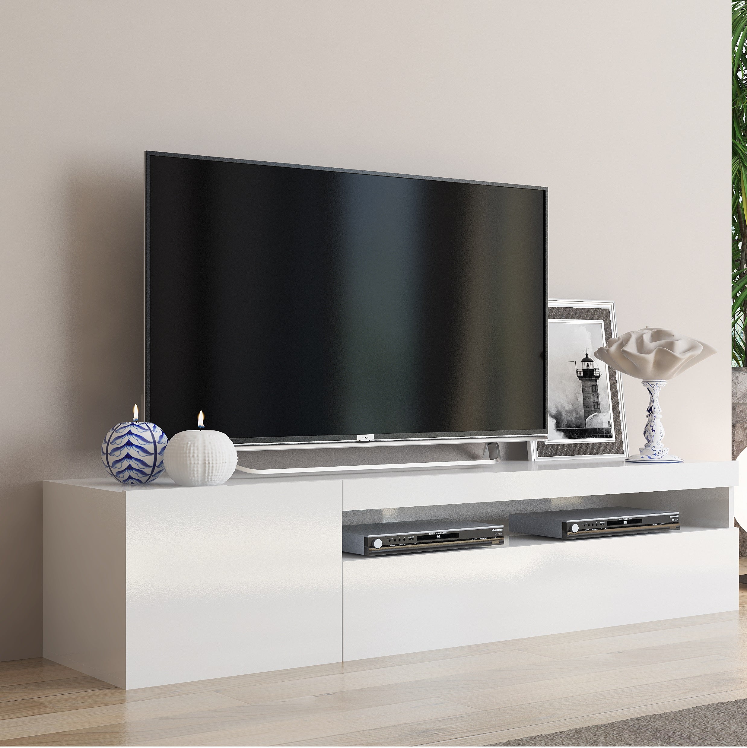 DAIQUIRI High Gloss TV Stand, for TVs up to 60" - Furniture.Agency
