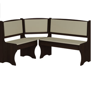 Breakfast Nook 4-Piece Corner Dining Set, Multiple Finishes - Furniture.Agency