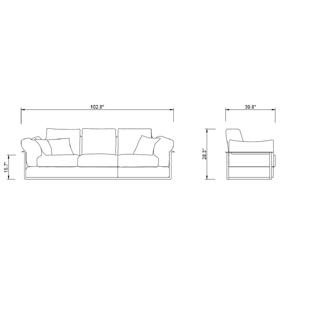 Dove 4 Seater Sofa - Furniture.Agency