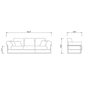 Dove 4 Seater Sofa - Furniture.Agency