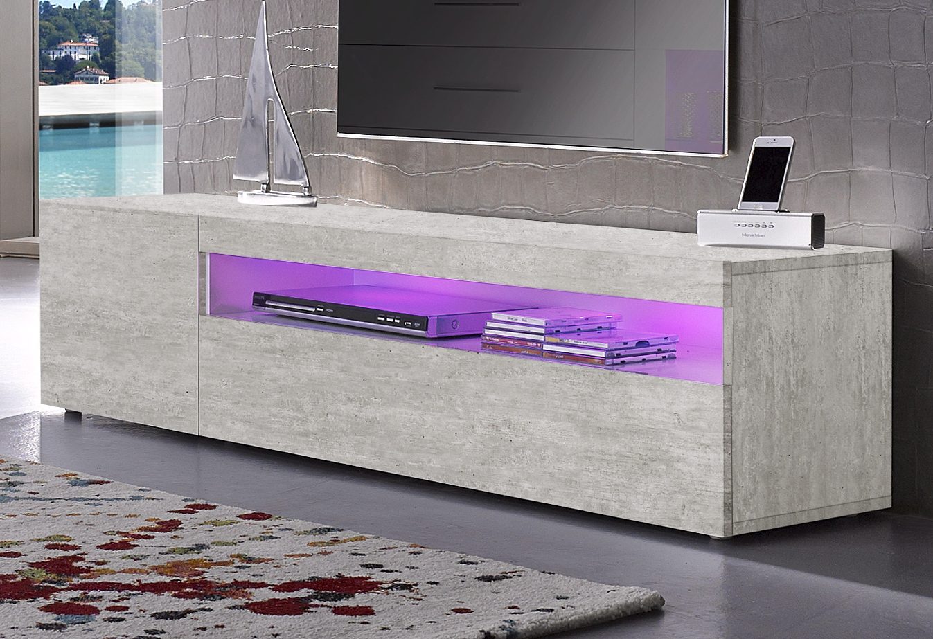 DAIQUIRI High Gloss TV Stand, for TVs up to 60" - Furniture.Agency