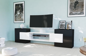 SLAVE 4 Cabinets High Gloss TV Stand, for TVs up to 88" - Furniture.Agency