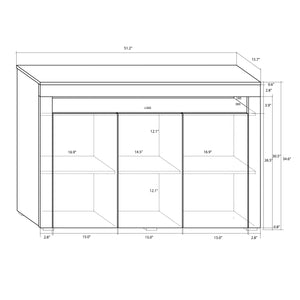 Sofia High Gloss Sideboard with LED - Furniture.Agency