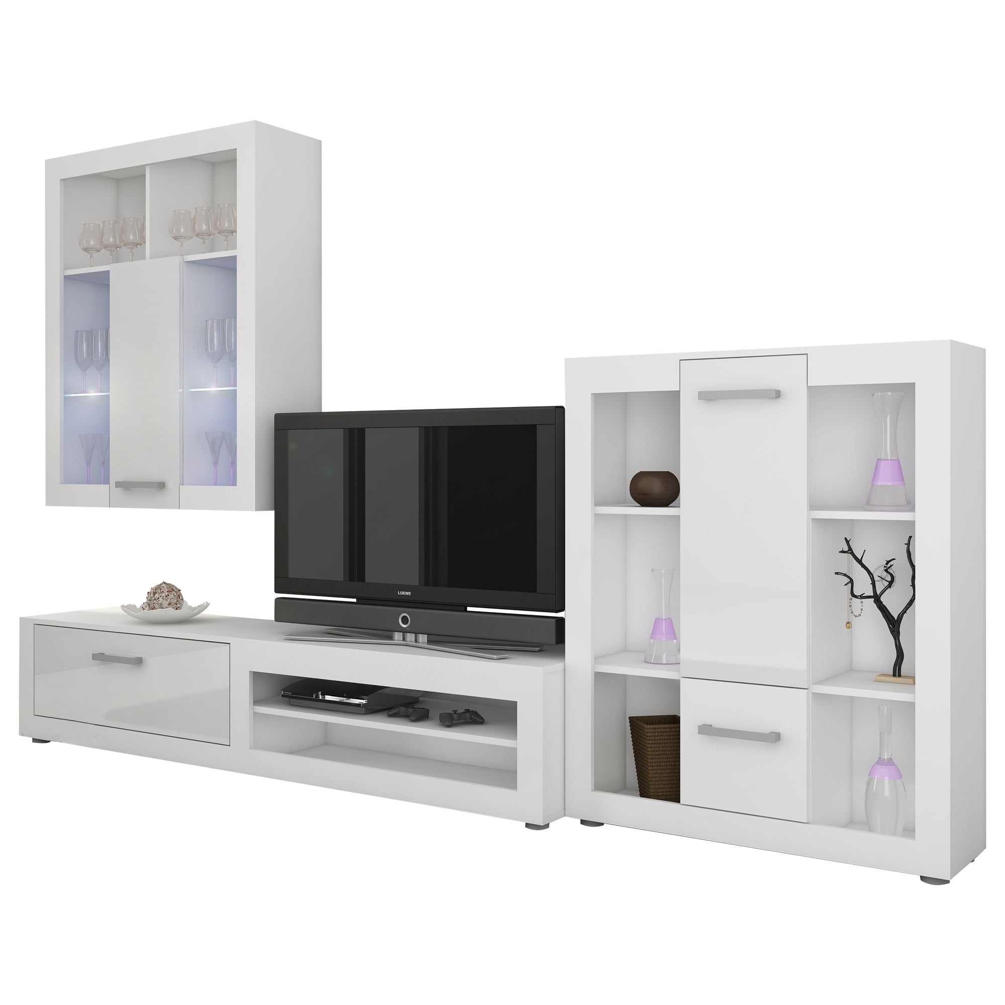 Viki 4-piece TV Set, Multiple Finishes - Furniture.Agency