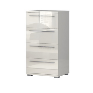 Piano Chest of Drawers 4 Drawer Biege High Gloss - Furniture.Agency