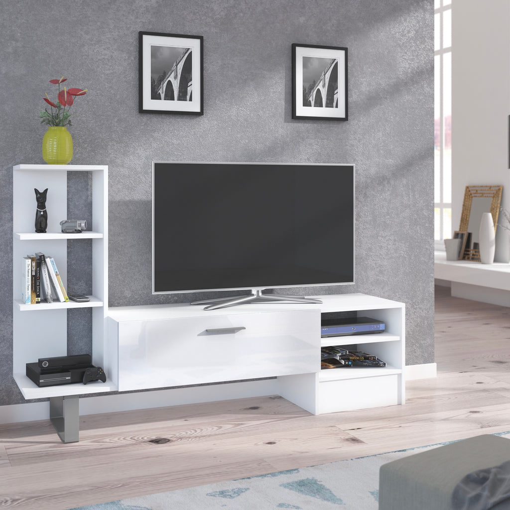 York TV Stand / Entertainment Center for TV up to 55" - Furniture.Agency