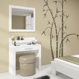 Viki Makeup Vanity With Mirror Set, Multiple Finishes - Furniture.Agency