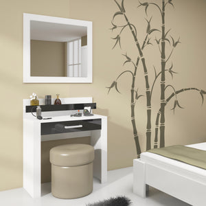 Viki Makeup Vanity With Mirror Set, Multiple Finishes - Furniture.Agency