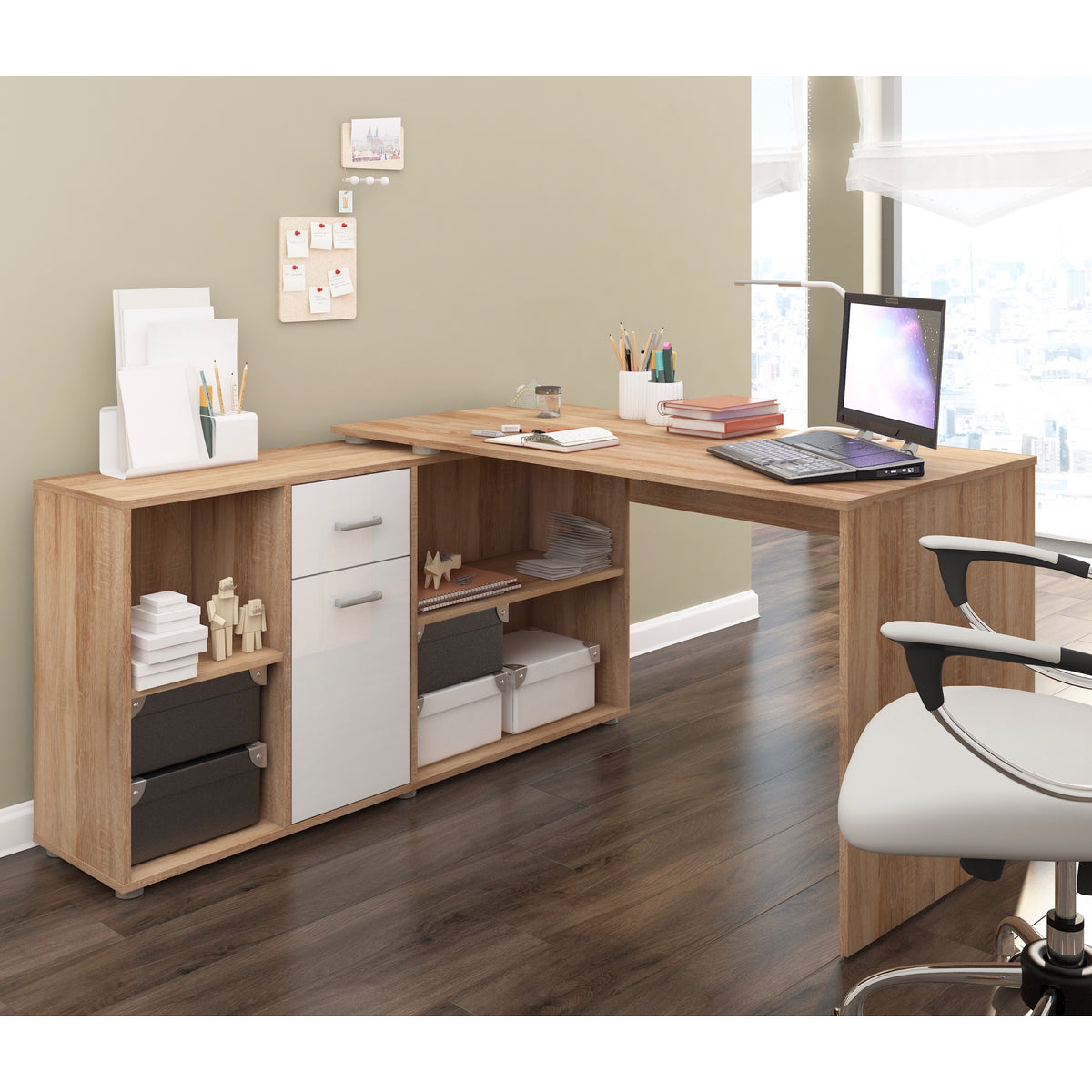 Corner Multidecks Beat Multi-Position Corner Desk – Furniture.Agency