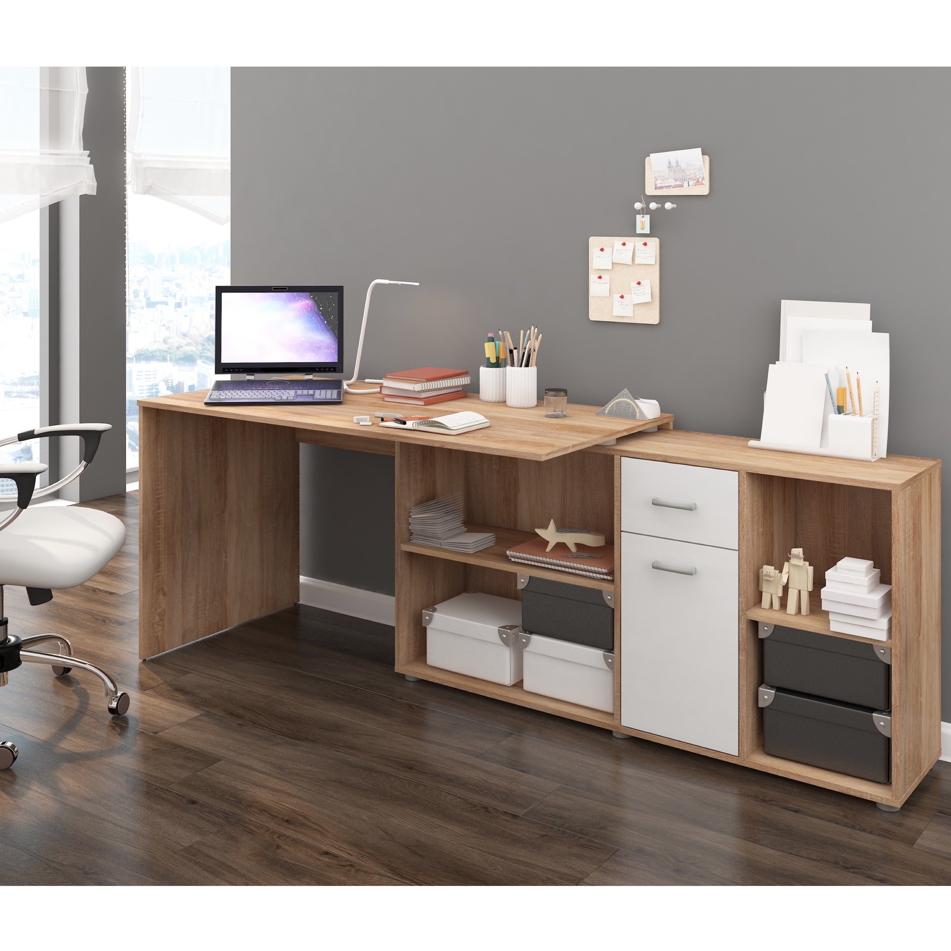 Corner Multidecks Beat Multi-Position Corner Desk – Furniture.Agency