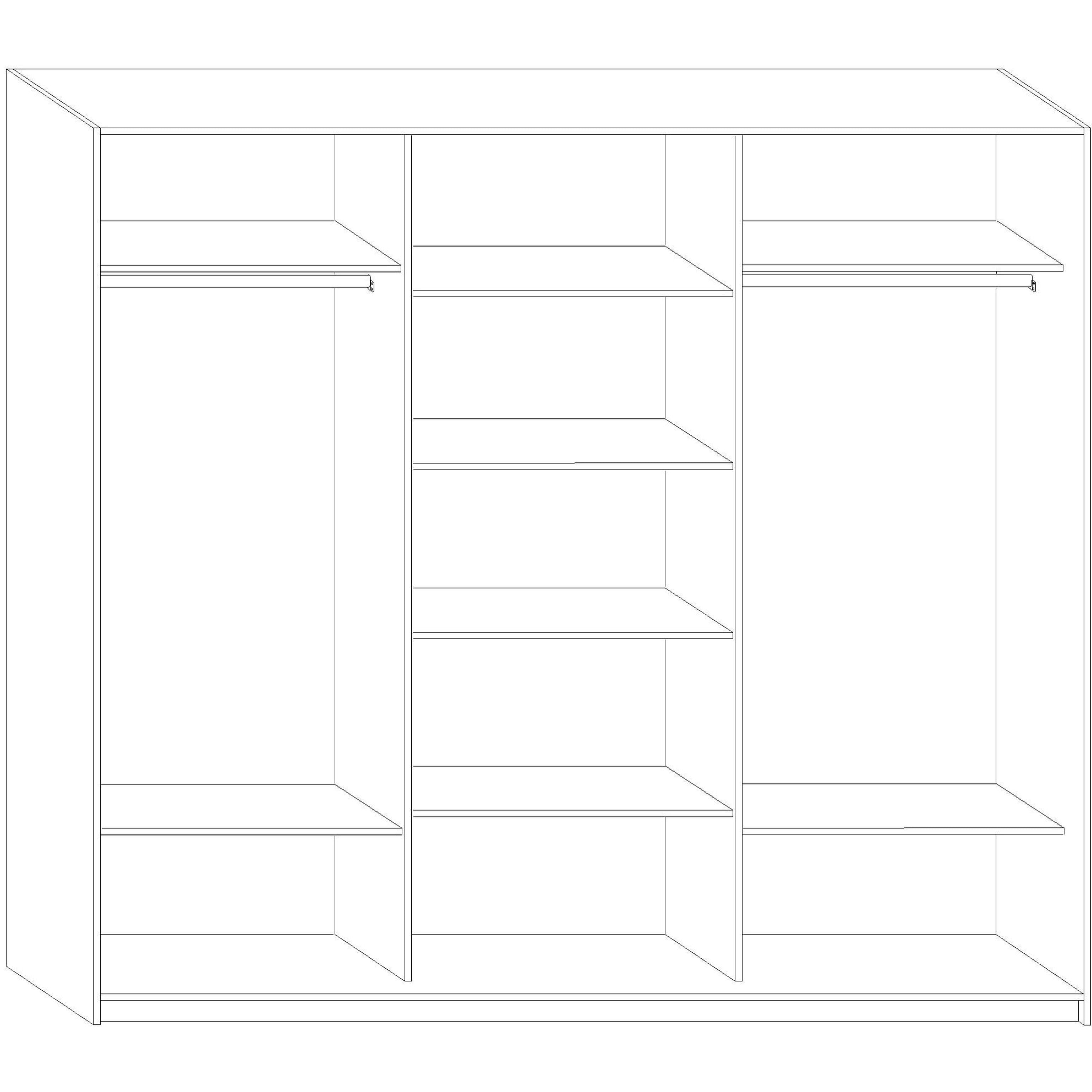 PUERTO Sliding 3-Door Mirror Wardrobe - Furniture.Agency