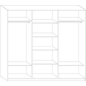 PUERTO Sliding 3-Door Mirror Wardrobe - Furniture.Agency