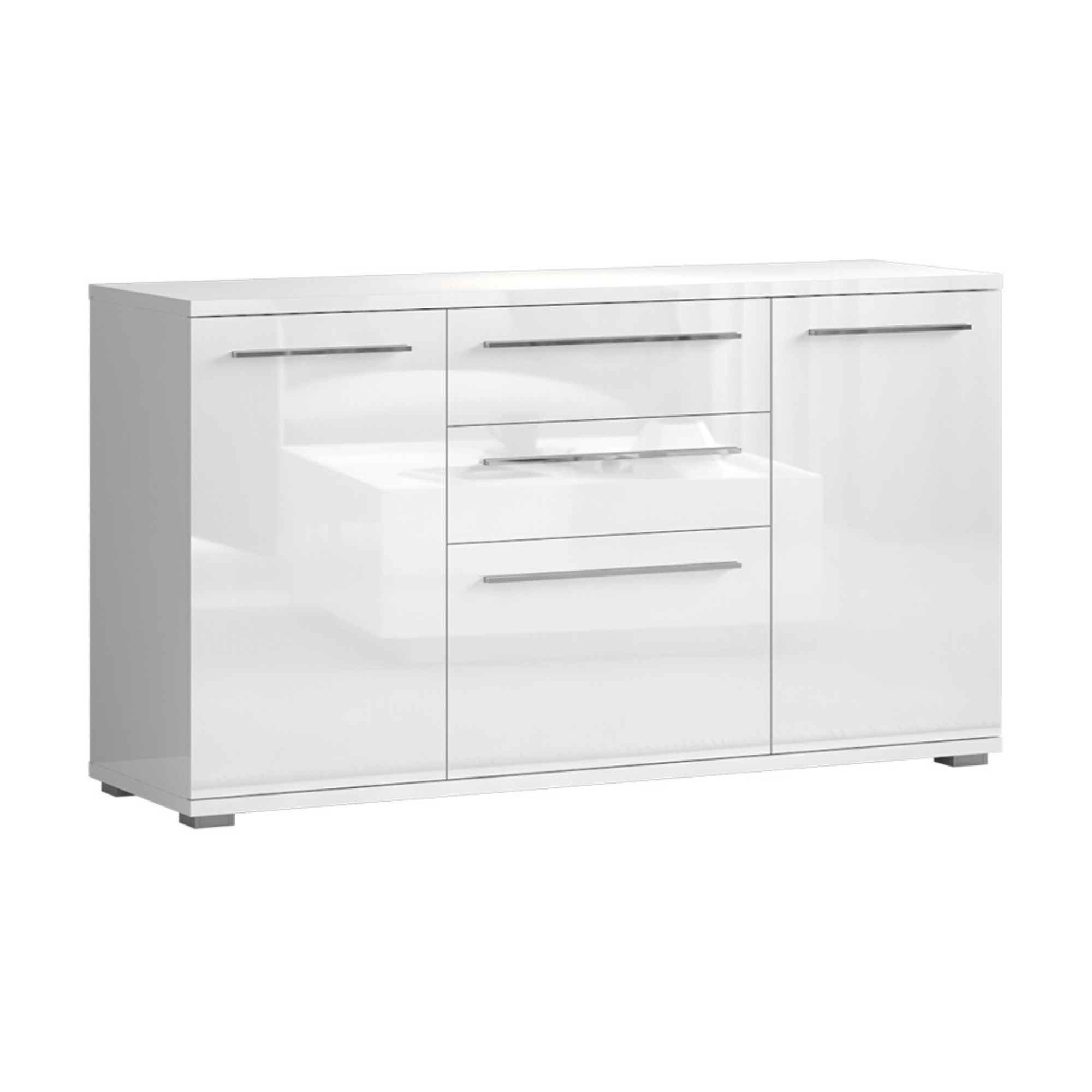 Piano 59 inch 3 Cabinet 2 Drawers High Gloss Sideboard - Furniture.Agency