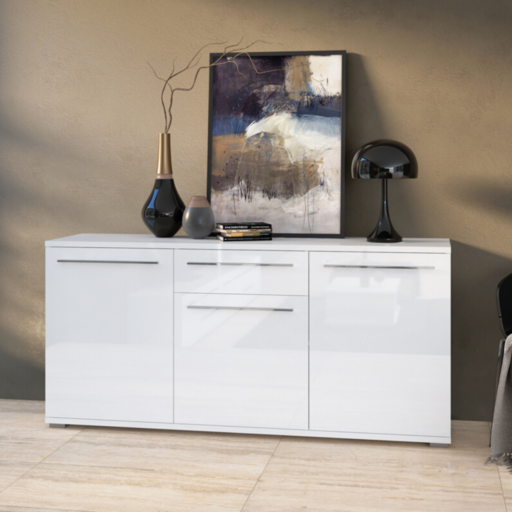 Piano 70 inch 3 Cabinet 1 Drawer High Gloss Sideboard - Furniture.Agency