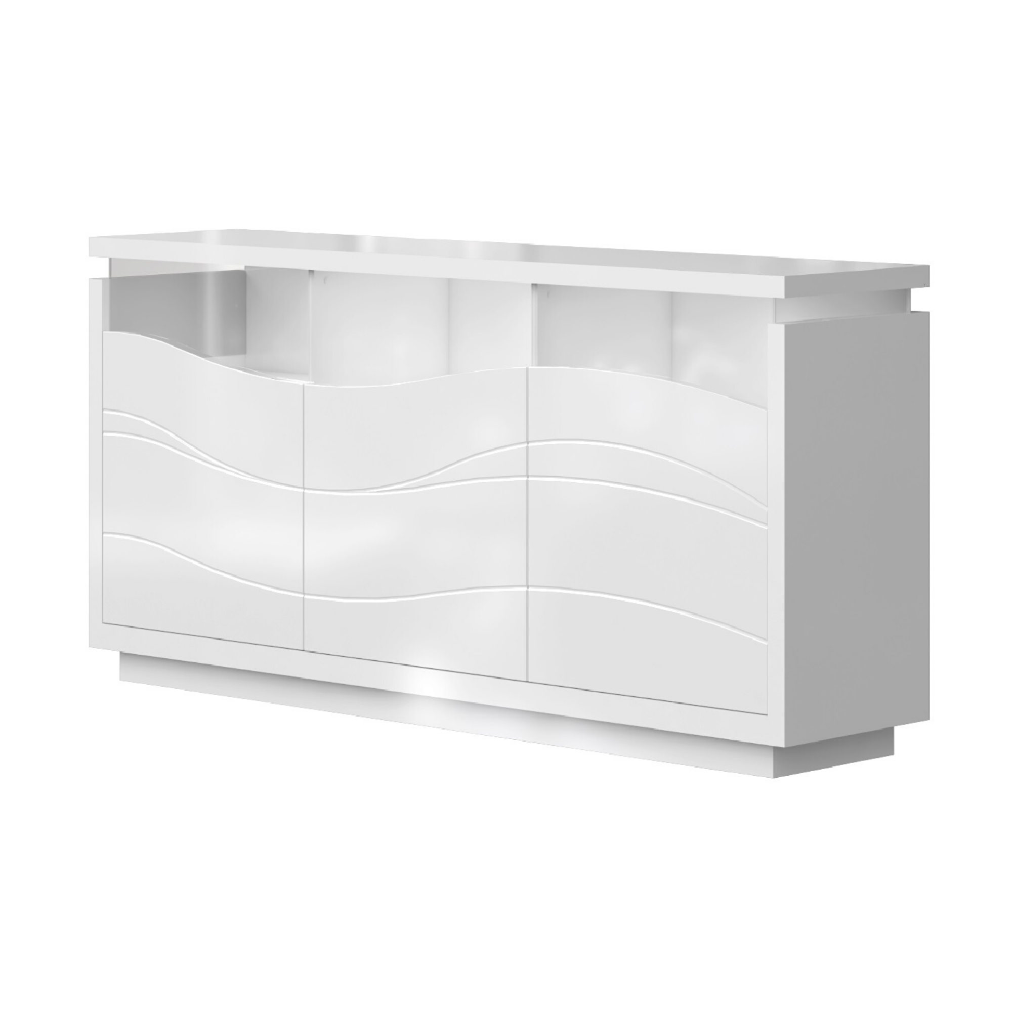 Nica 3 Cabinet Large Sideboard, High Gloss - Furniture.Agency