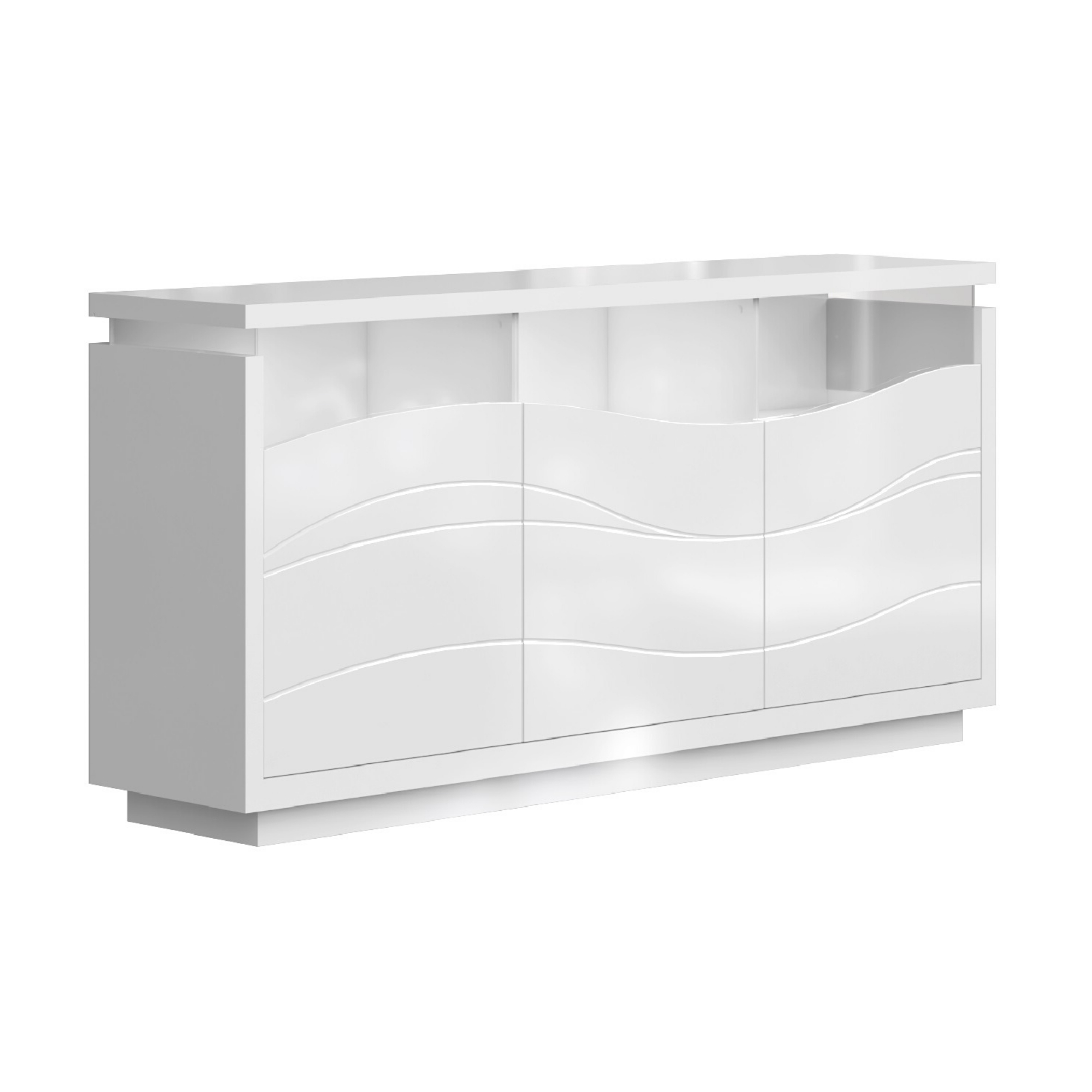 Nica 3 Cabinet Large Sideboard, High Gloss - Furniture.Agency
