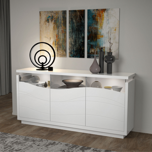 Nica 3 Cabinet Large Sideboard, High Gloss - Furniture.Agency