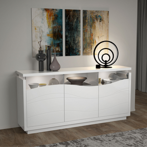 Nica 3 Cabinet Large Sideboard, High Gloss - Furniture.Agency