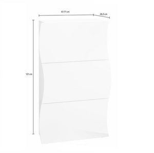 Onda White Gloss 3 Doors Shoe Cabinet - Furniture.Agency