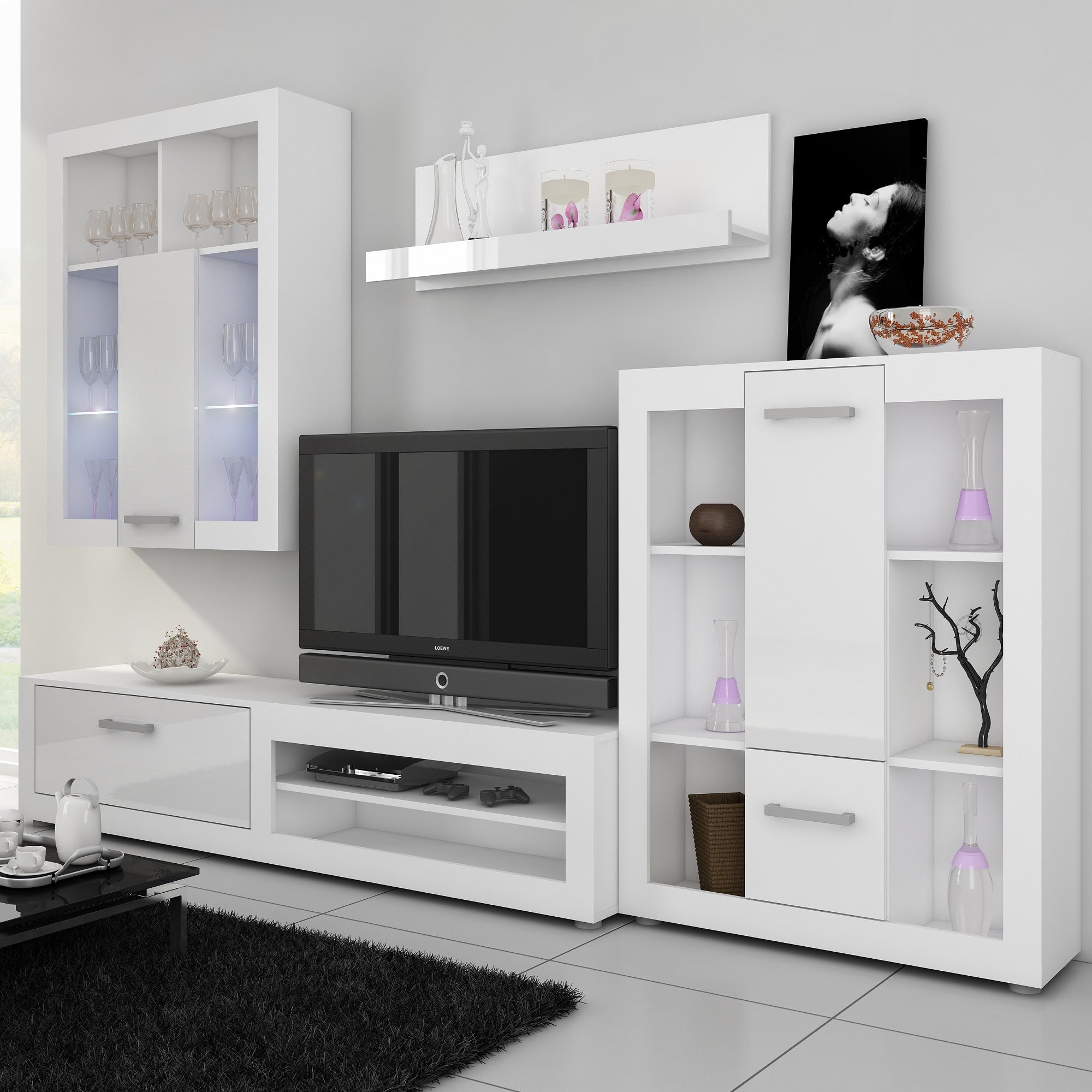 Viki 4-piece TV Set, Multiple Finishes - Furniture.Agency