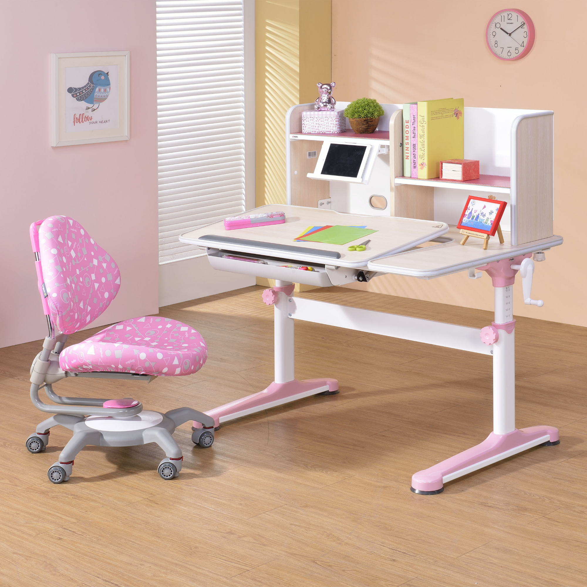 Kids l discount shaped desk