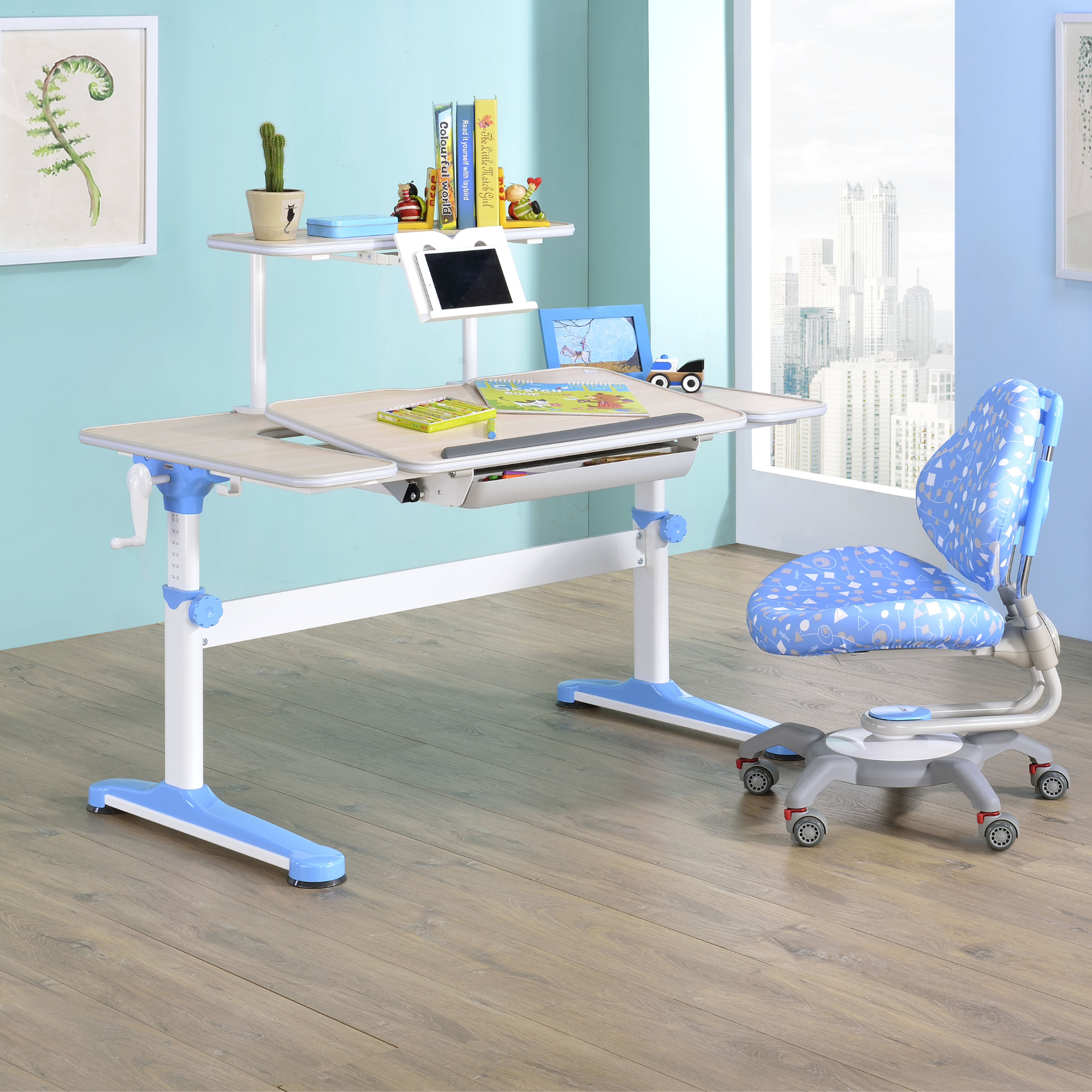 SBC-603 Ergonomic U-Shaped Adjustable Kids Desk - Furniture.Agency