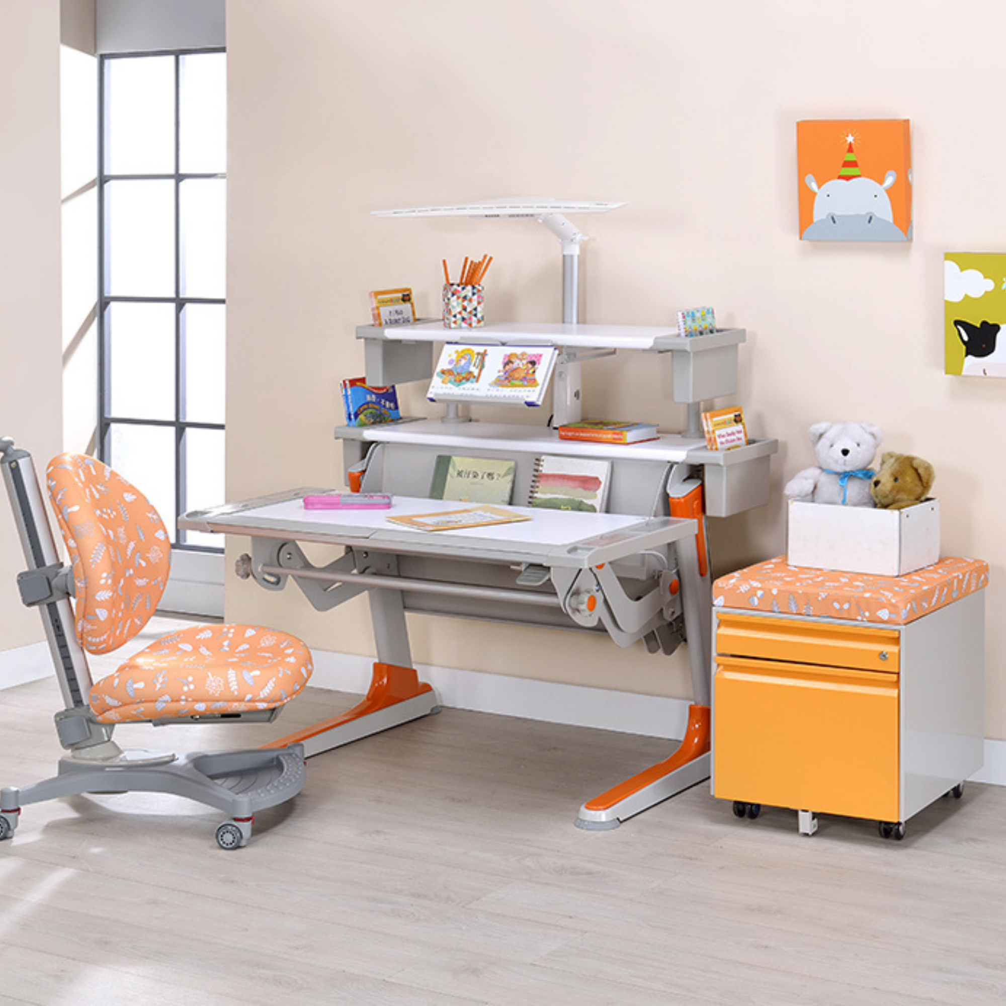 SBD-701 Large Ergonomic Gas-Lift Adjustable Kids Desk - Furniture.Agency