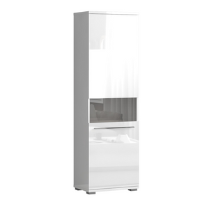 Piano High Gloss Side Cabinet, White - Furniture.Agency
