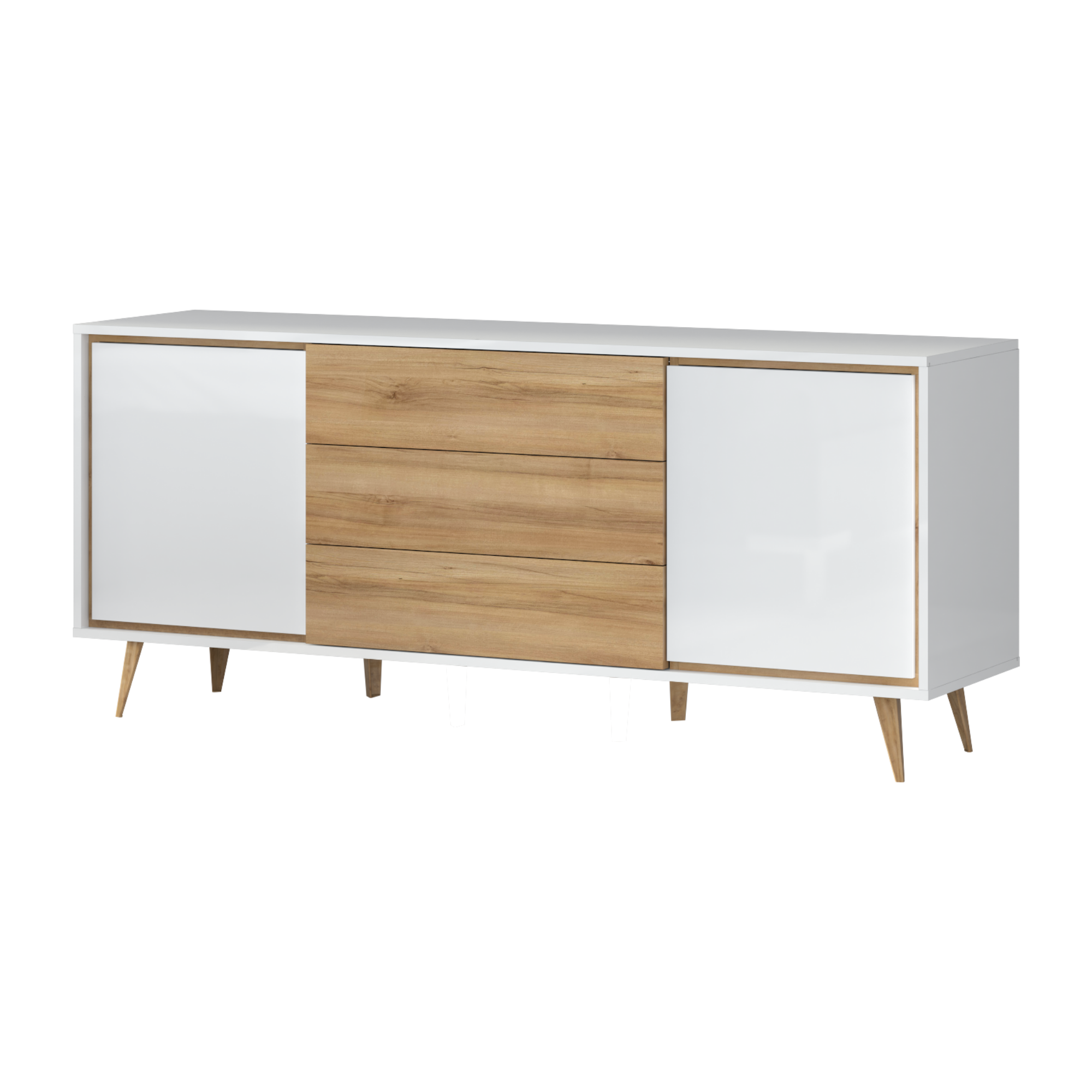Vida 2 Cabinet 3 Drawer Sideboard - Furniture.Agency